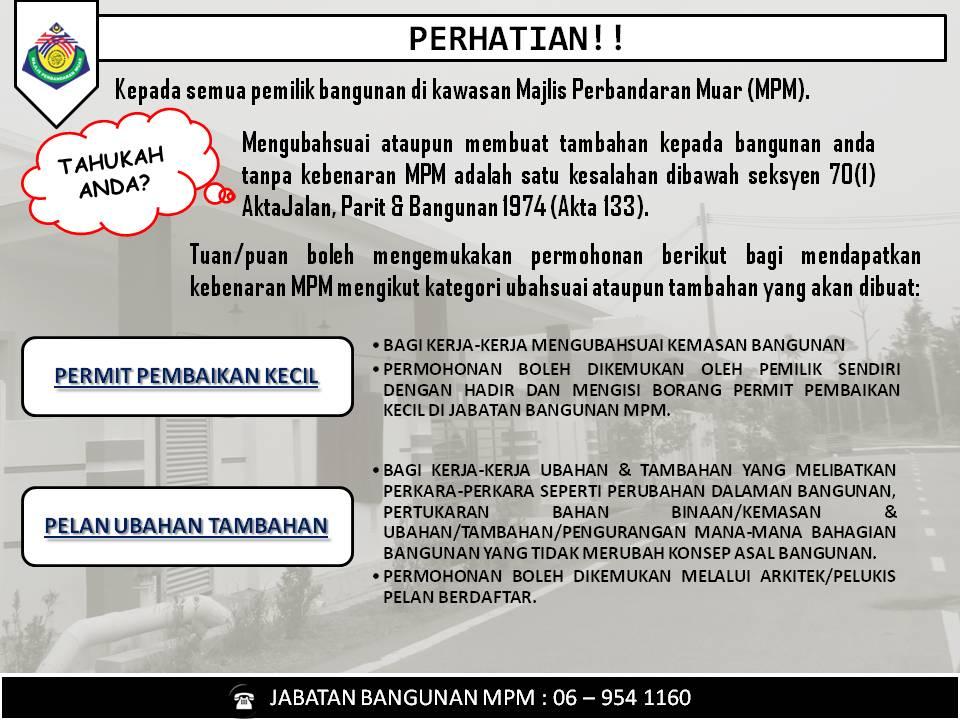 Ebangunan | Portal Rasmi Majlis Perbandaran Muar (MPM)